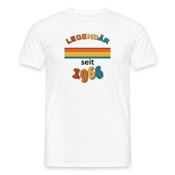 57th Birthday Man Woman 57 Years 1966 Geschenkidee - Männer T-Shirt - Weiß - Vorne - AI Model Male 178 dark (178cm)