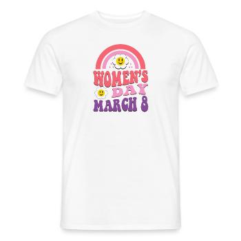 Classic Vintage Color March 8 Women's Day - Men's T-Shirt - white - Front - AI Model Male 178 dark (178cm)
