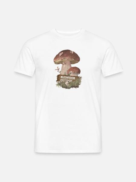 Pilz Cottage Goblincore Cottagecore Ästhetik - Männer T-Shirt - Weiß