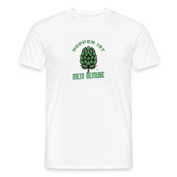 HOPFEN MEIN GEMÜSE - Männer T-Shirt - Weiß - Vorne - AI Model Male 178 dark (178cm)