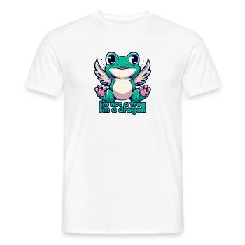 I M NOT A FROG I AM A DRAGON - Men's T-Shirt - white - Front - AI Model Male 178 dark (178cm)