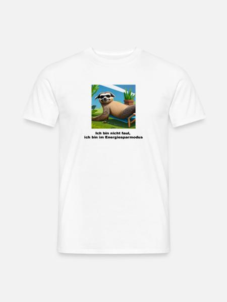 Lustiges Shirt / Lustige Sprüche - Faultier Spruch - Männer T-Shirt - Weiß