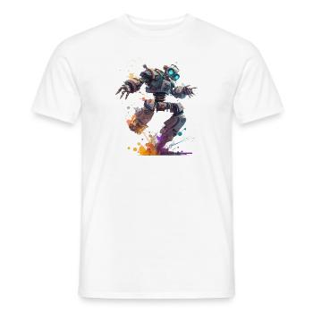 Robot fantastique dans un style artistique funky - T-shirt homme - blanc - Devant - AI Model Male 178 dark (178cm)