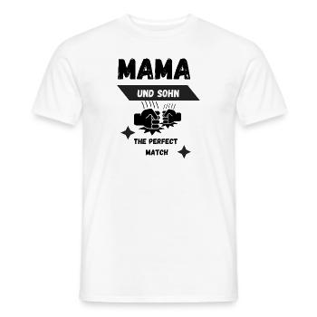 Mama und Sohn -Family - Männer T-Shirt - Weiß - Vorne - AI Model Male 178 dark (178cm)
