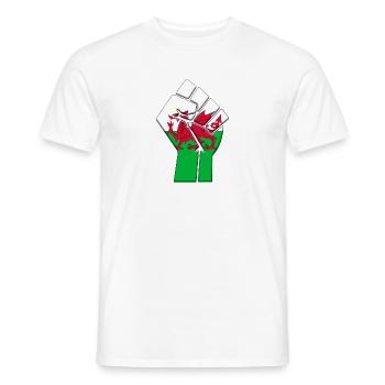 Wales United Kingdom Flag Welsh UK Country Pride - Men's T-Shirt - white - Front - AI Model Male 178 dark (178cm)