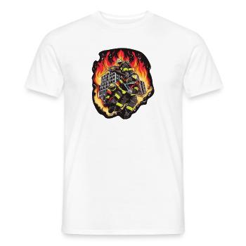 FEUERWEHRLEUTE RETTEN - Männer T-Shirt - Weiß - Vorne - AI Model Male 178 dark (178cm)