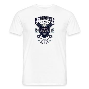 Reiter Schädel - Männer T-Shirt - Weiß - Vorne - AI Model Male 178 dark (178cm)