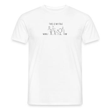 This Is My Fine Wine Line Wein Lover Design - Men's T-Shirt - white - Front - AI Model Male 178 dark (178cm)