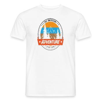 The American Adventure is out there - Männer T-Shirt - Weiß - Vorne - AI Model Male 178 dark (178cm)