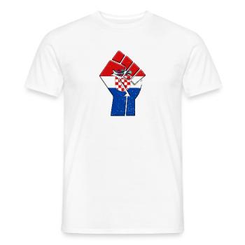 Croatia Flag Croatian Country Pride Native Family - Men's T-Shirt - white - Front - AI Model Male 178 dark (178cm)