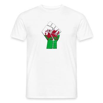 Pays de Galles Royaume-Uni Drapeau Welsh UK Country Pride - T-shirt homme - blanc - Devant - AI Model Male 178 dark (178cm)