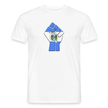 El Salvador Drapeau Pays salvadorien Fierté Natif - T-shirt homme - blanc - Devant - AI Model Male 178 dark (178cm)