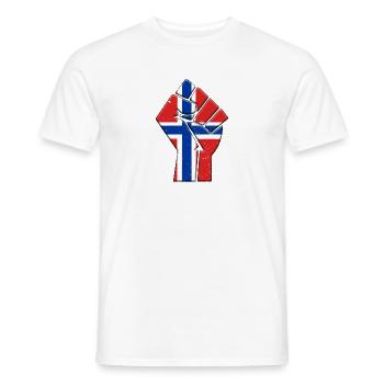 Drapeau de la Norvège Famille autochtone de la fierté du pays norvégien - T-shirt homme - blanc - Devant - AI Model Male 178 dark (178cm)
