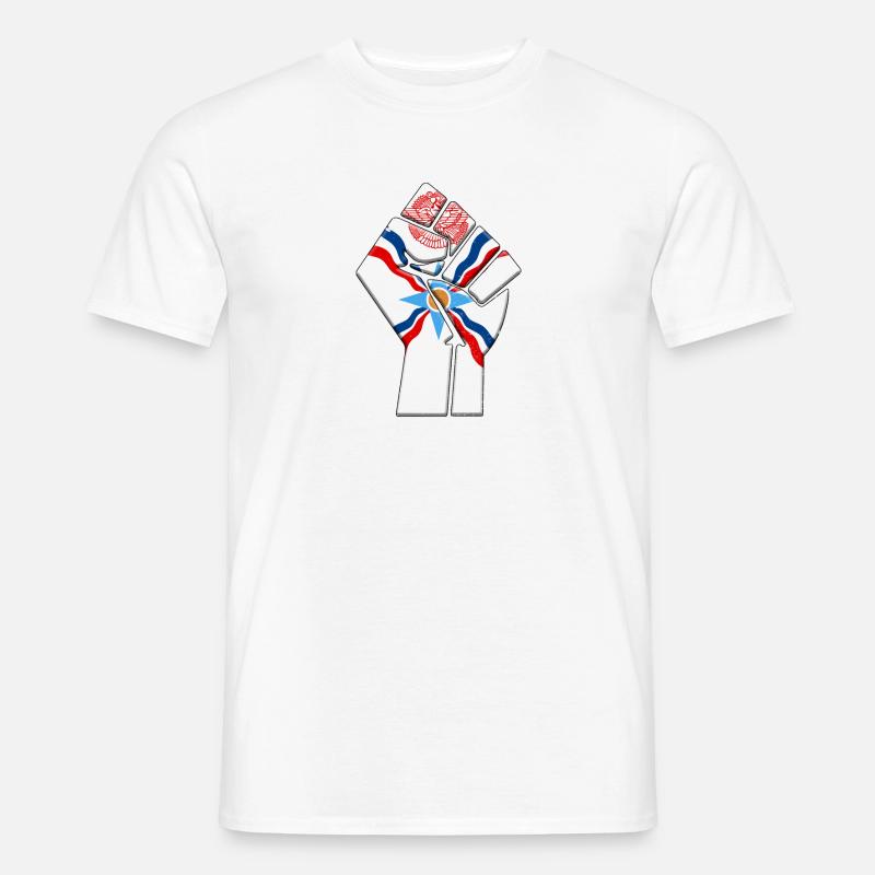 Drapeau assyrien - T-shirt homme - blanc