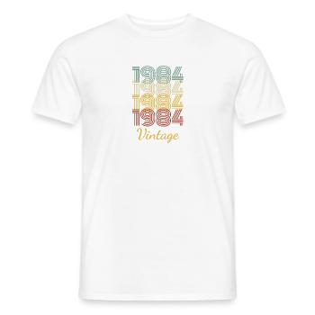 Vintage Geburtstagsgeschenk Geboren 1984 Slogan - Männer T-Shirt - Weiß - Vorne - AI Model Male 178 dark (178cm)
