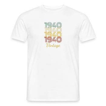 Vintage-Geburtstagsgeschenk geboren 1940 Slogan - Männer T-Shirt - Weiß - Vorne - AI Model Male 178 dark (178cm)