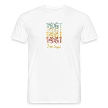 Vintage Geburtstagsgeschenk Geboren 1961 Slogan - Männer T-Shirt - Weiß - Vorne - AI Model Male 178 dark (178cm)