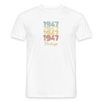 Vintage-Geburtstagsgeschenk geboren 1947 Slogan - Männer T-Shirt - Weiß - Vorne - AI Model Male 178 dark (178cm)