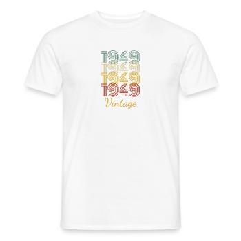 Vintage Geburtstagsgeschenk geboren 1949 Slogan - Männer T-Shirt - Weiß - Vorne - AI Model Male 178 dark (178cm)