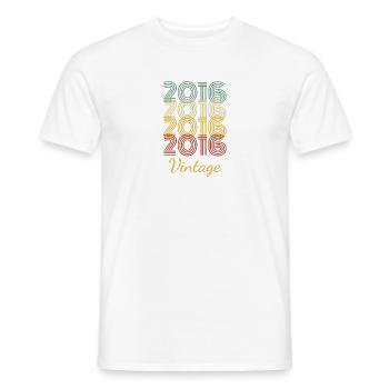 Vintage-Geburtstagsgeschenk geboren im Jahr 2016 Slogan - Männer T-Shirt - Weiß - Vorne - AI Model Male 178 dark (178cm)