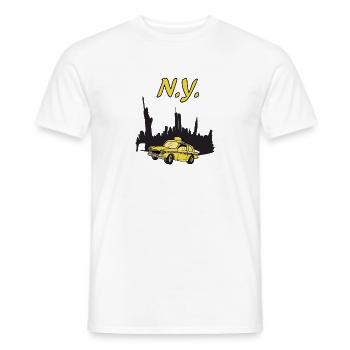 New York - T-shirt homme - blanc - Devant - AI Model Male 178 dark (178cm)