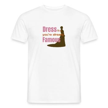 Comme si vous étiez déjà célèbre - T-shirt homme - blanc - Devant - AI Model Male 178 dark (178cm)