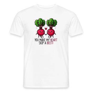 You make my heart beat faster Beetroot - Men's T-Shirt - white - Front - AI Model Male 178 dark (178cm)
