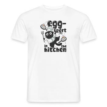 Egg-spert in the kitchen - Men's T-Shirt - white - Front - AI Model Male 178 dark (178cm)