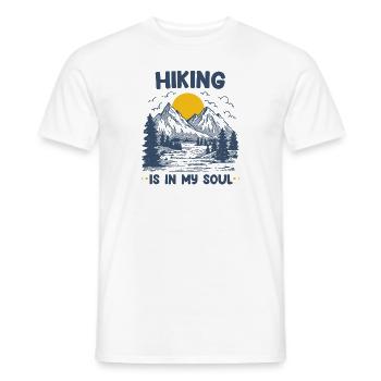 La randonnée est dans mon âme - T-shirt homme - blanc - Devant - AI Model Male 178 dark (178cm)
