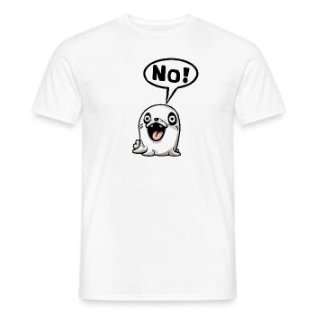 Non, non, pas aujourd’hui - T-shirt homme - blanc - Devant - AI Model Male 178 dark (178cm)