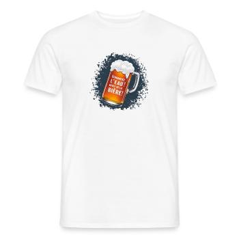 Economisez l'eau ! buvez de la bière ! - T-shirt homme - blanc - Devant - AI Model Male 178 dark (178cm)