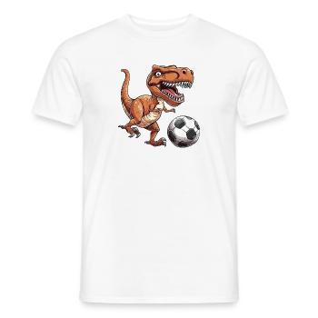 Soccer T Rex Fußballer - Männer T-Shirt - Weiß - Vorne - AI Model Male 178 dark (178cm)