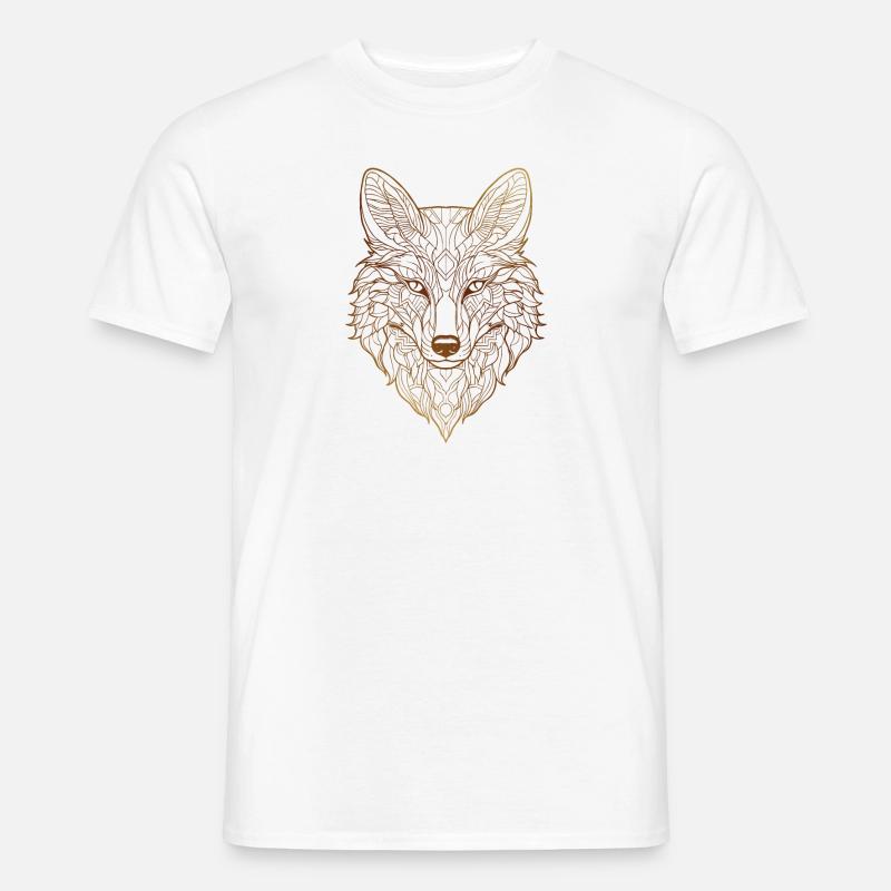 Wolf - Männer T-Shirt - Weiß
