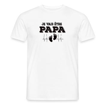 Man Soon to Dad Announcement, Dad Future Gift - Men's T-Shirt - white - Front - AI Model Male 178 dark (178cm)