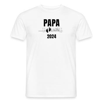 Homme bientôt papa Annonce, cadeau futur papa - T-shirt homme - blanc - Devant - AI Model Male 178 dark (178cm)
