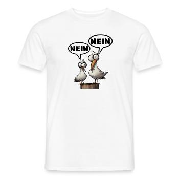 The Bäädden Seagulls - Morning Grouches No No Saying - Men's T-Shirt - white - Front - AI Model Male 178 dark (178cm)