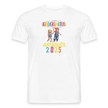 Kindergarten Anfänger 2025 Kita Krippe Hort - Männer T-Shirt - Weiß - Vorne - AI Model Male 178 dark (178cm)