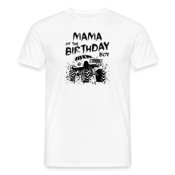 Mommy of the Birthday Boy Monster Truck Party - Men's T-Shirt - white - Front - AI Model Male 178 dark (178cm)
