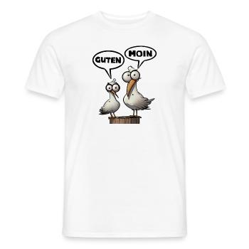 Good Moin T-Shirt Shirts | North German sayings - Men's T-Shirt - white - Front - AI Model Male 178 dark (178cm)