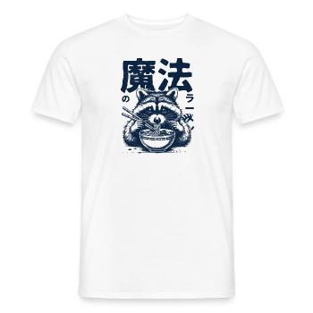 Ramen raton laveur Waschbär - T-shirt homme - blanc - Devant - AI Model Male 178 dark (178cm)