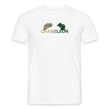 Buntes Chamäleon Colorful Chameleon - Männer T-Shirt - Weiß - Vorne - AI Model Male 178 dark (178cm)