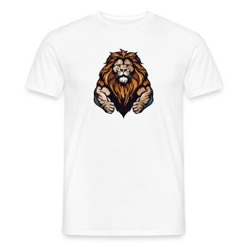 Löwe Muskeln - Männer T-Shirt - Weiß - Vorne - AI Model Male 178 dark (178cm)