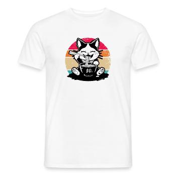 Anime Ramen Nourriture Drôle Cadeau Design - T-shirt homme - blanc - Devant - AI Model Male 178 dark (178cm)