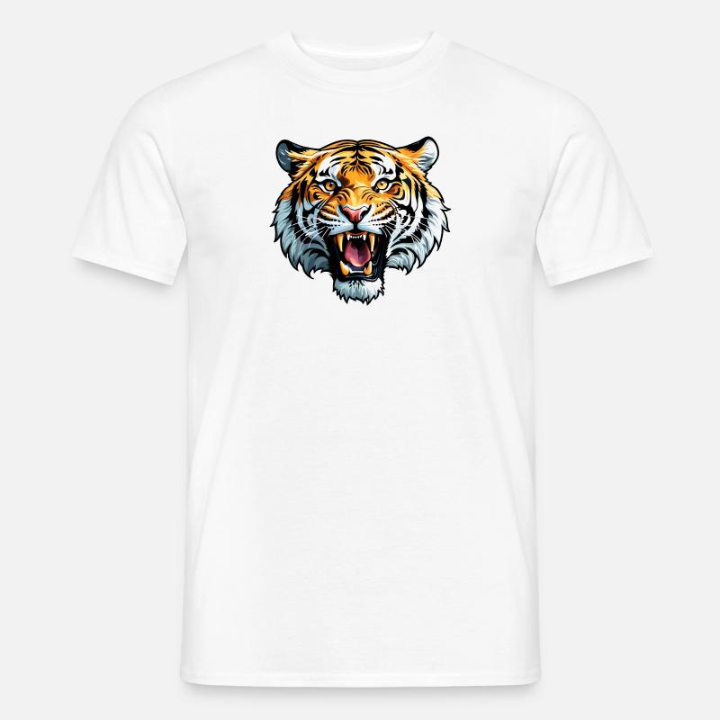 Tiger Head - Men’s T-shirt - white