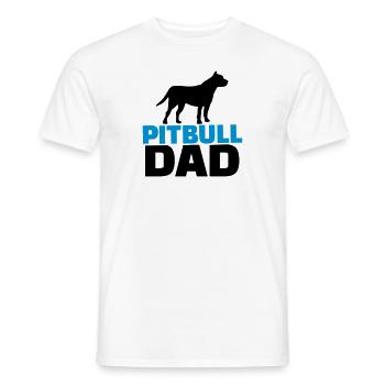 Pitbull Dad - T-shirt homme - blanc - Devant - AI Model Male 178 dark (178cm)