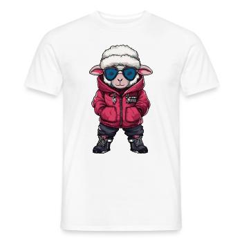Schaf Cool Comic - Männer T-Shirt - Weiß - Vorne - AI Model Male 178 dark (178cm)