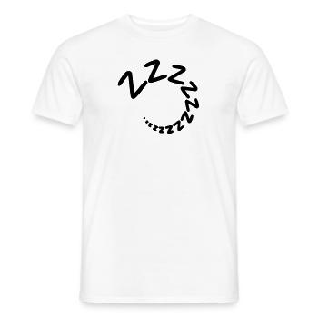 Schlafen Schnarchen - Männer T-Shirt - Weiß - Vorne - AI Model Male 178 dark (178cm)
