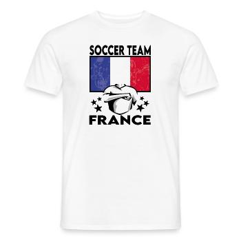 France Soccer Football 2022 WM - T-shirt homme - blanc - Devant - AI Model Male 178 dark (178cm)