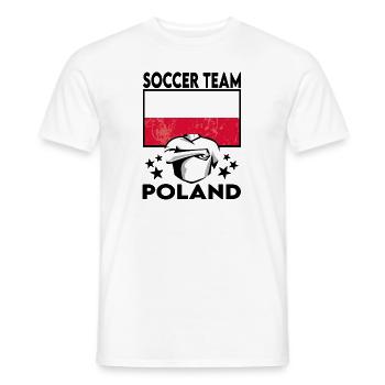 Poland Soccer Football 2022 WM - T-shirt homme - blanc - Devant - AI Model Male 178 dark (178cm)