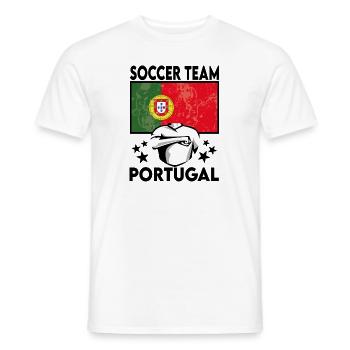 Portugal Soccer Football 2022 WM - T-shirt homme - blanc - Devant - AI Model Male 178 dark (178cm)